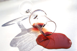 how to clean wine spill